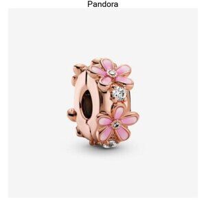 Pandora pink daisy clip-on charm
